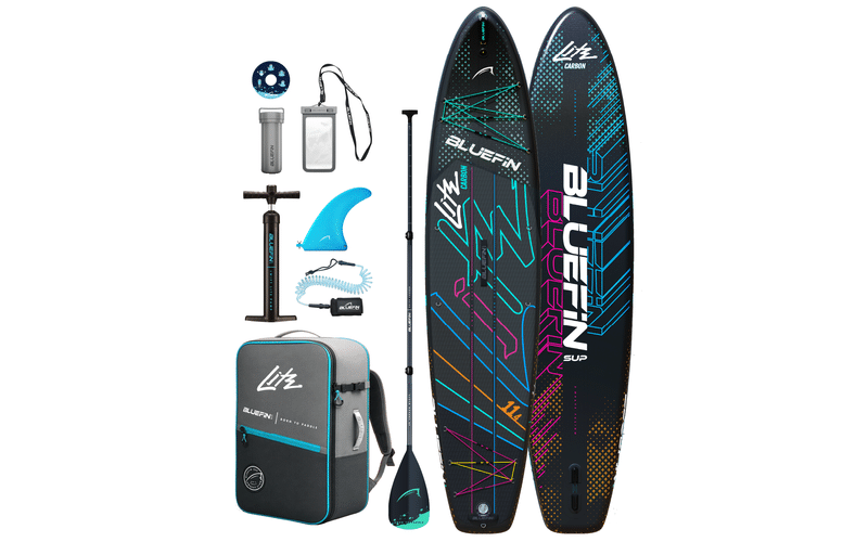 Bluefin Lite Carbon 11'4 aufblasbares Paddleboard in der Farbe Lite Carbon